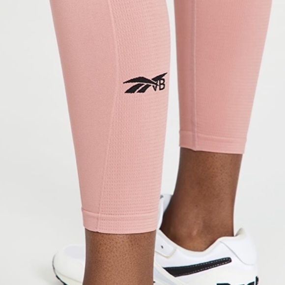 Reebok x Victoria Beckham Seamless Leggings Sandy Rose Size Large NWT - Picture 6 of 9